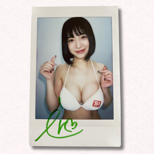 Iroha Hakata Cheki Instax Polaroid Photo Autographed Signed Authentic Japan