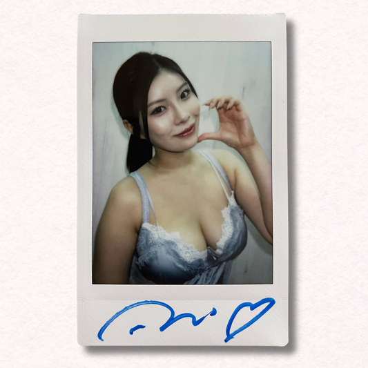 Rei Kamiki Cheki Instax Polaroid Photo Autographed Signed Authentic Japan