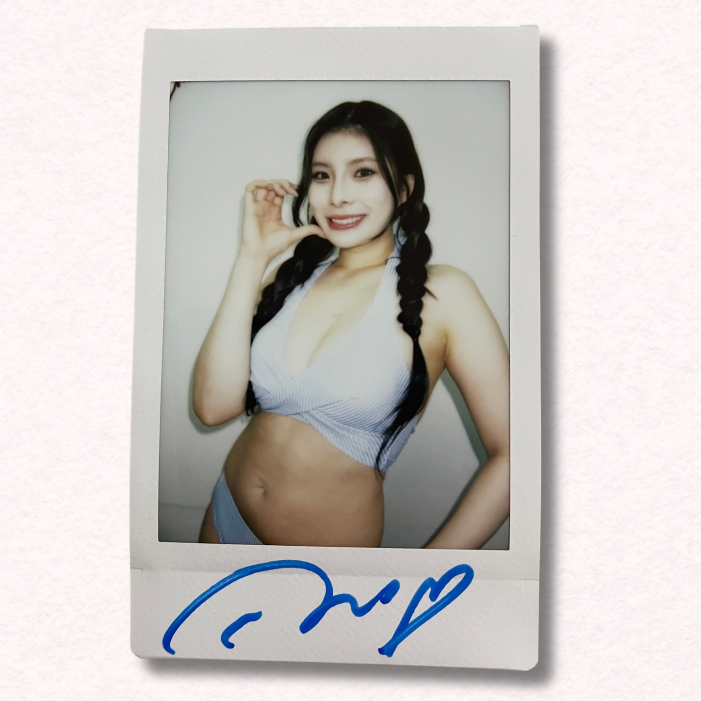 Rei Kamiki Cheki Instax Polaroid Photo Autographed Signed Authentic Japan