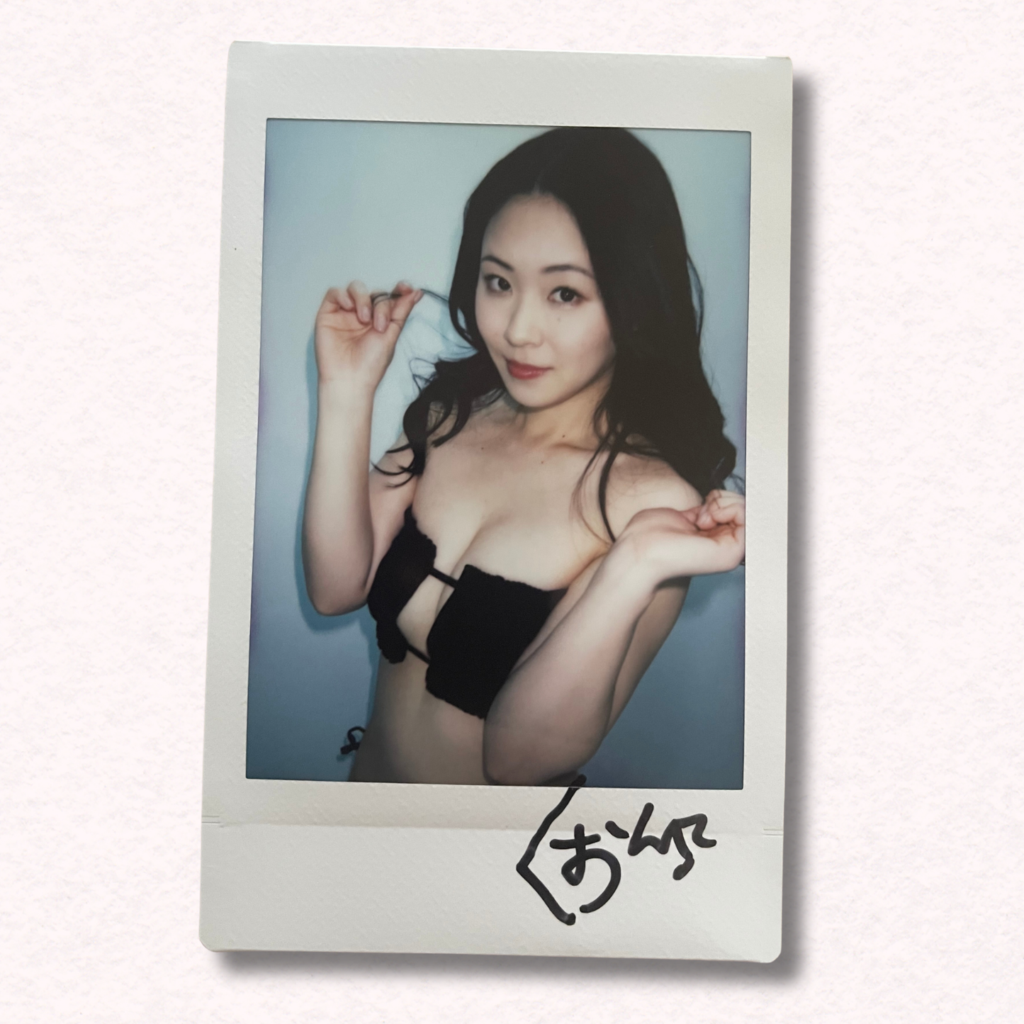 Mio Kuon Cheki Instax Polaroid Photo Autographed Signed Authentic Japan