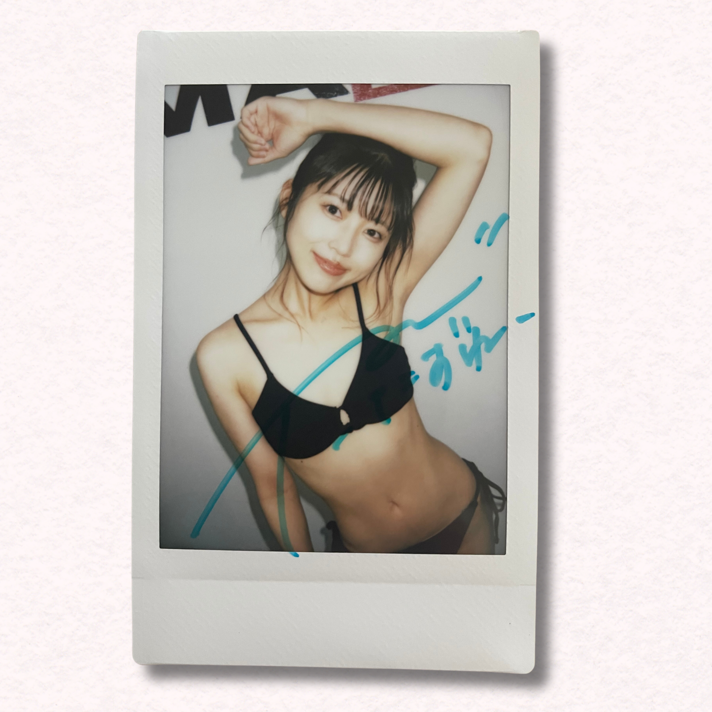 Tazune Nanase Cheki Instax Polaroid Photo Autographed Signed Authentic Japan