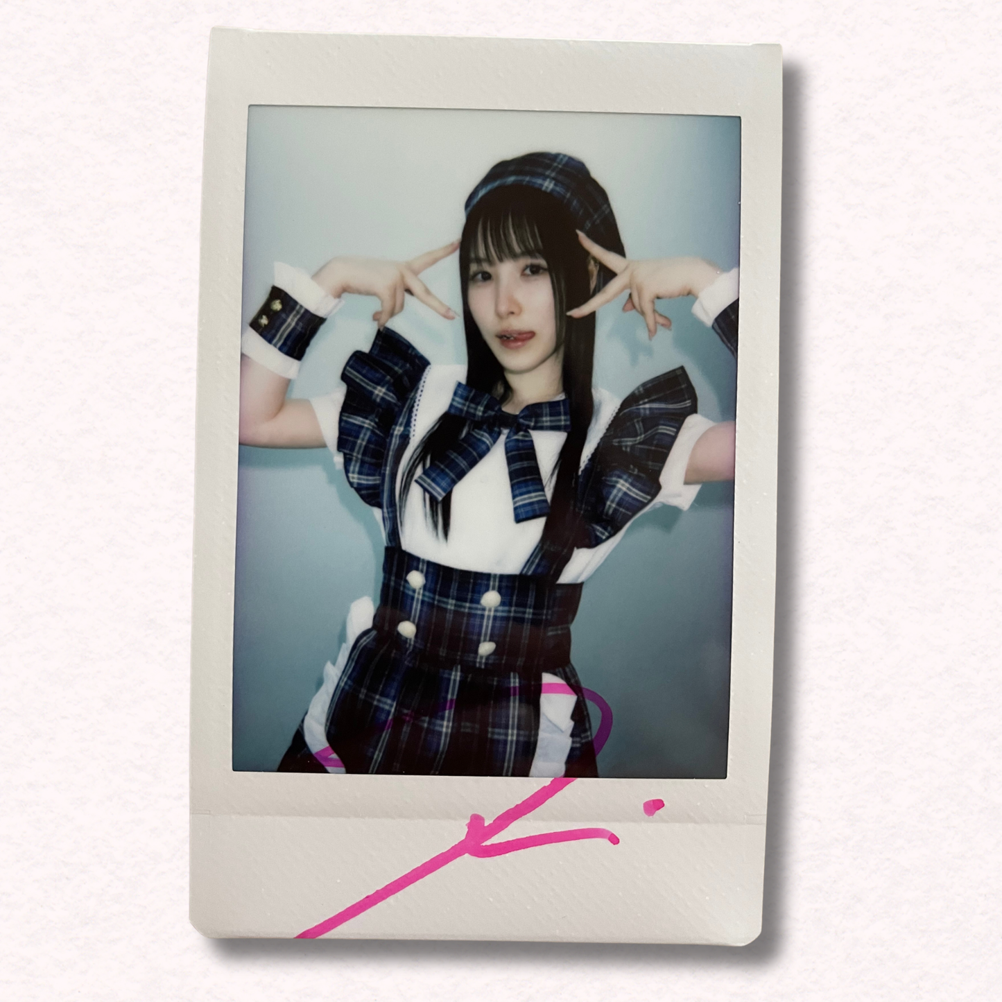Jun Kasui Cheki Instax Polaroid Photo Autographed Signed Authentic Japan