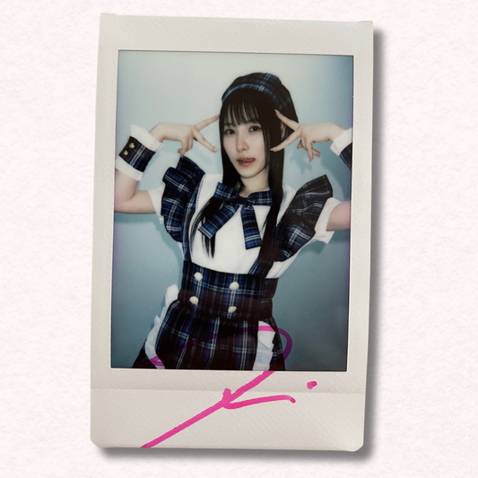 Jun Kasui Cheki Instax Polaroid Photo Autographed Signed Authentic Japan