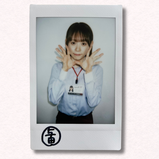 Hikage Yoda Cheki Instax Polaroid Photo Autographed Signed Authentic Japan