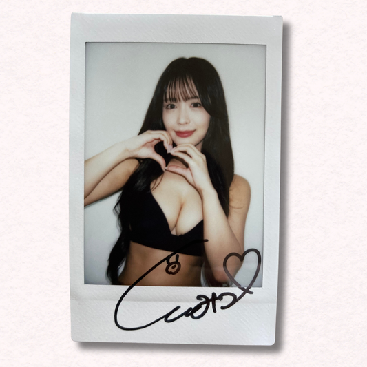 Mitsuri Nagahama Cheki Instax Polaroid Photo Autographed Signed Authentic Japan