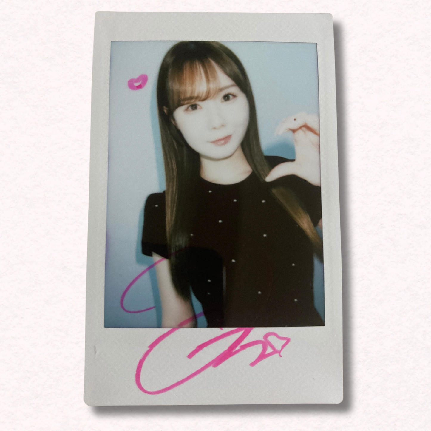 miru Cheki Instax Polaroid Photo Autographed Signed Authentic Japan