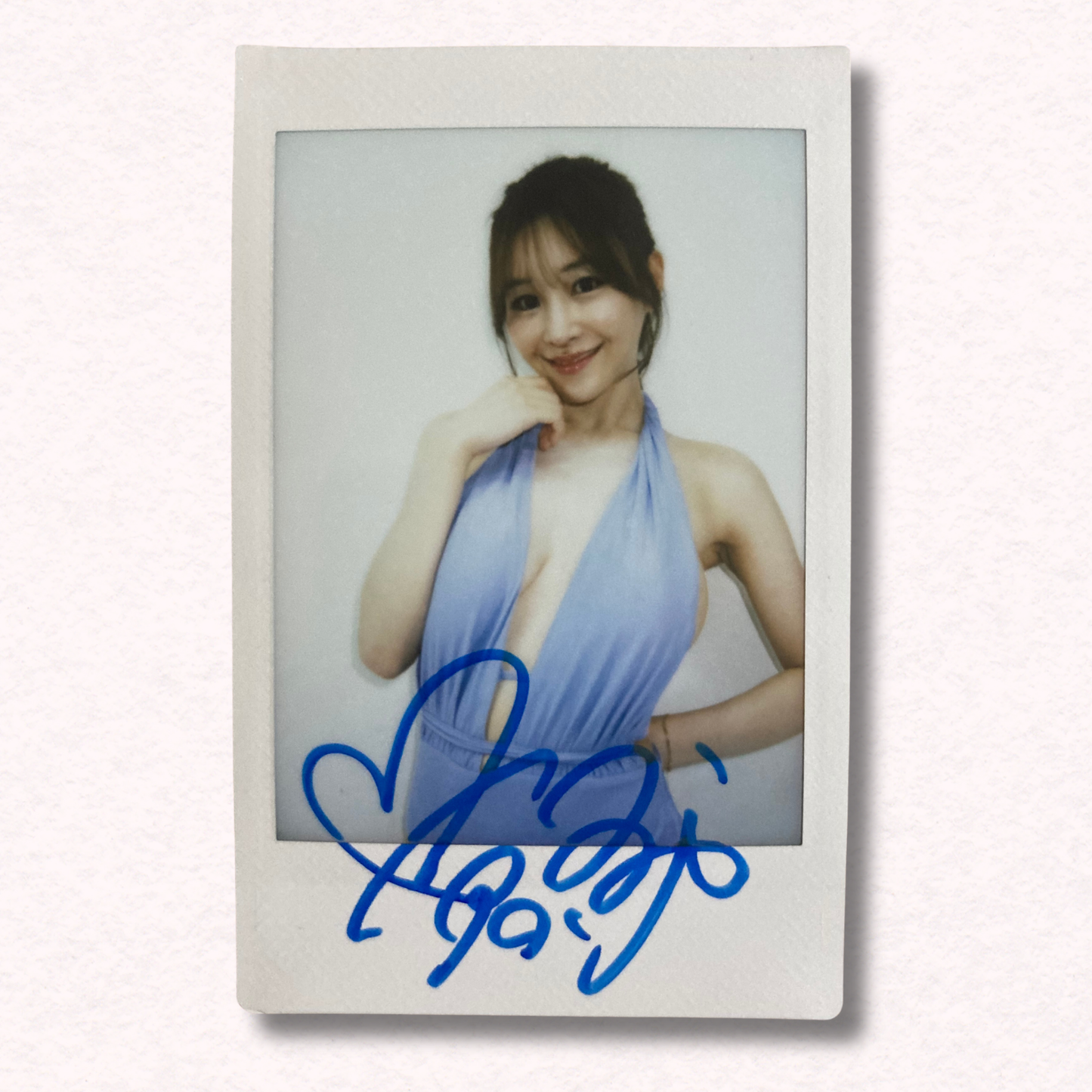 Honoka Ashina Cheki Instax Polaroid Photo Autographed Signed Authentic Japan