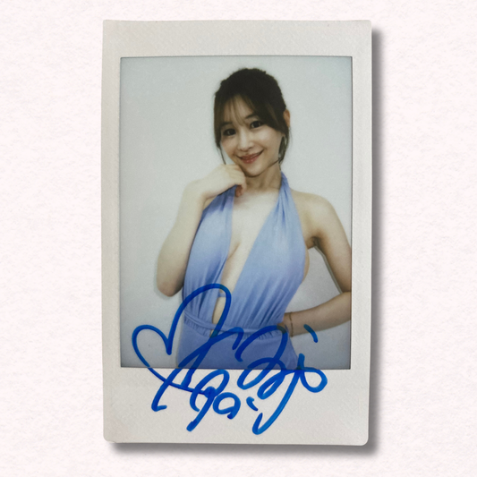 Honoka Ashina Cheki Instax Polaroid Photo Autographed Signed Authentic Japan