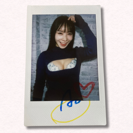 Ao Ebisaki Cheki Instax Polaroid Photo Autographed Signed Authentic Japan