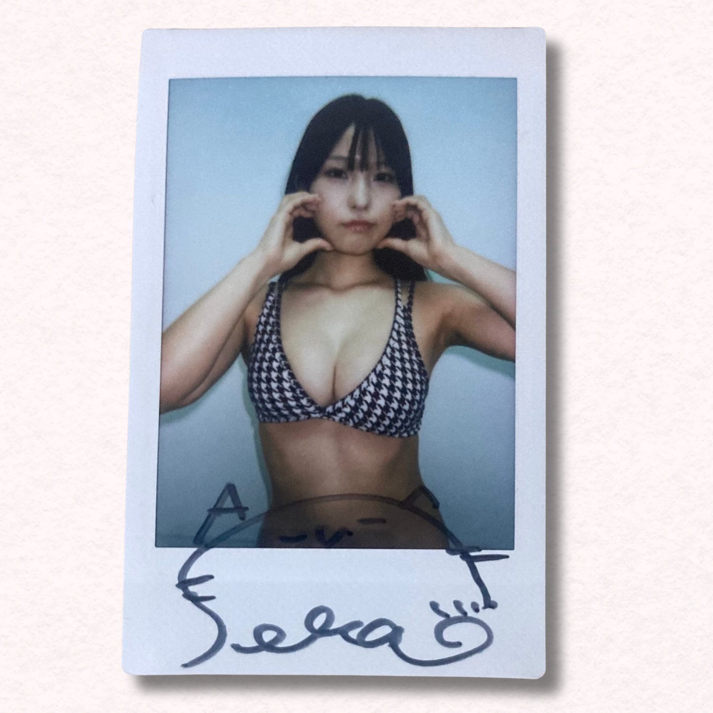 Sora Arakawa Cheki Instax Polaroid Photo Autographed Signed Authentic Japan