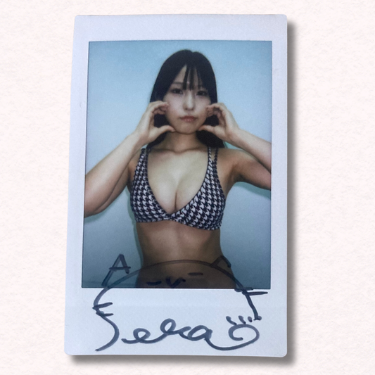 Sora Arakawa Cheki Instax Polaroid Photo Autographed Signed Authentic Japan