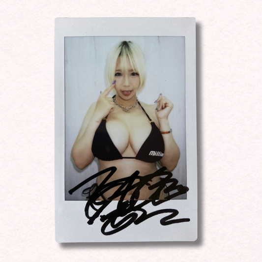 Alice Otsu Cheki Instax Polaroid Photo Autographed Signed Authentic Japan