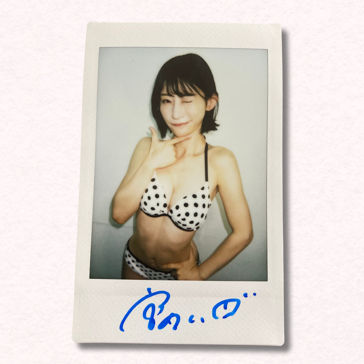 Mei Miyajima Cheki Instax Polaroid Photo Autographed Signed Authentic Japan