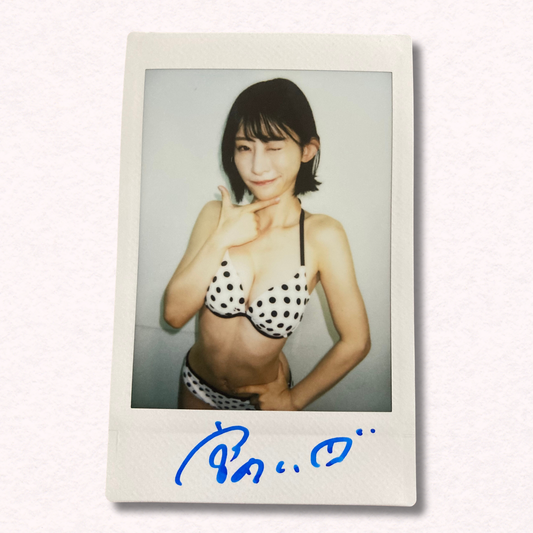 Mei Miyajima Cheki Instax Polaroid Photo Autographed Signed Authentic Japan