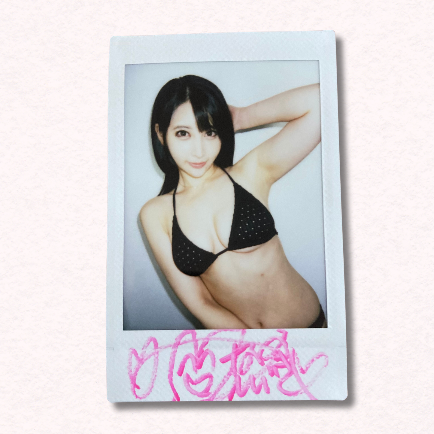Hibiki Natsume Cheki Instax Polaroid Photo Autographed Signed Authentic Japan