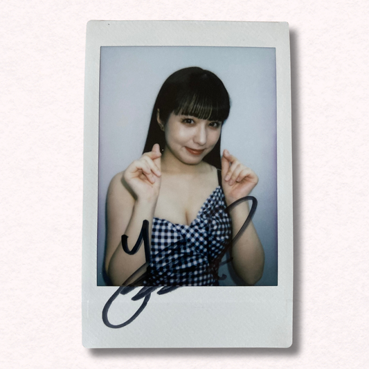 Ema Yano Cheki Instax Polaroid Photo Autographed Signed Authentic Japan