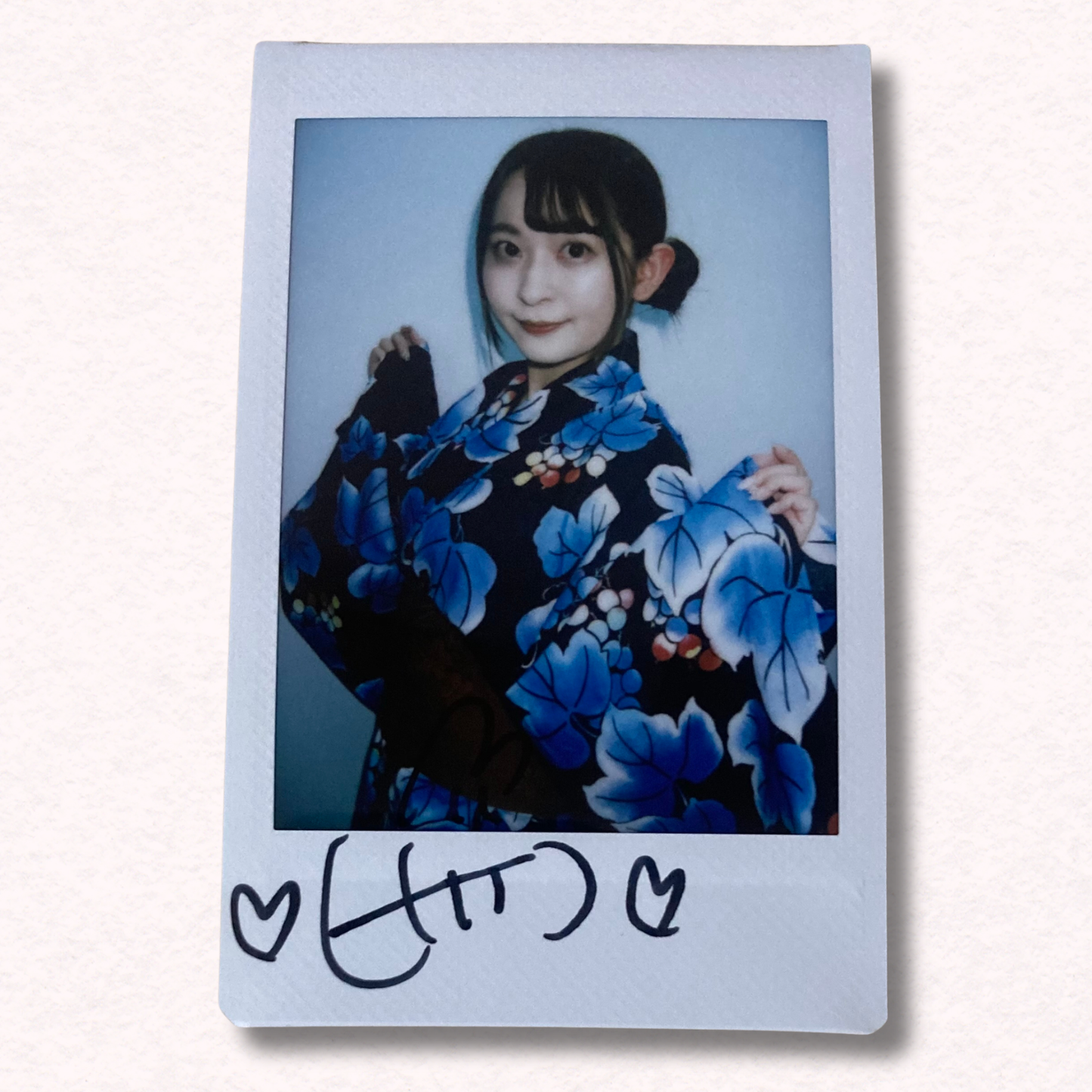 Hikari Azusa Cheki Instax Polaroid Photo Autographed Signed Authentic Japan