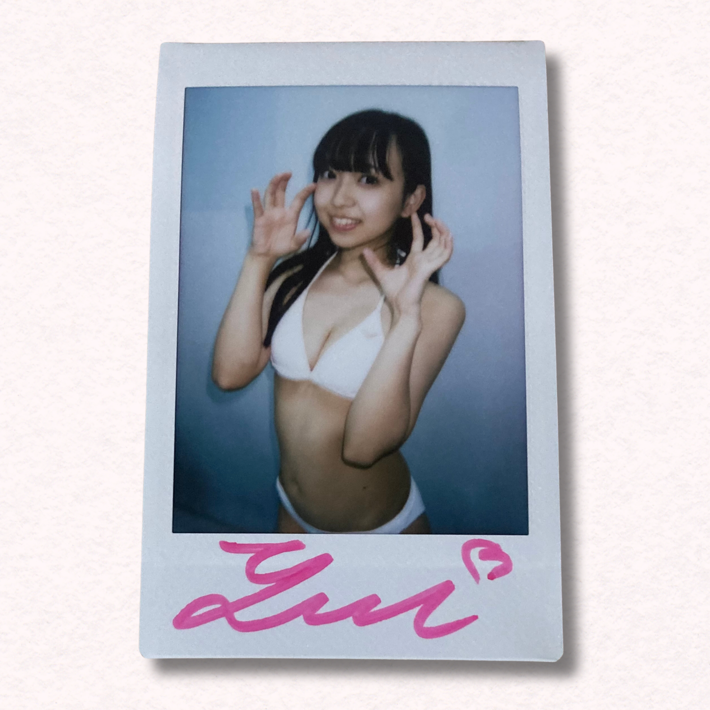 Yui Iruma Cheki Instax Polaroid Photo Autographed Signed Authentic Japan