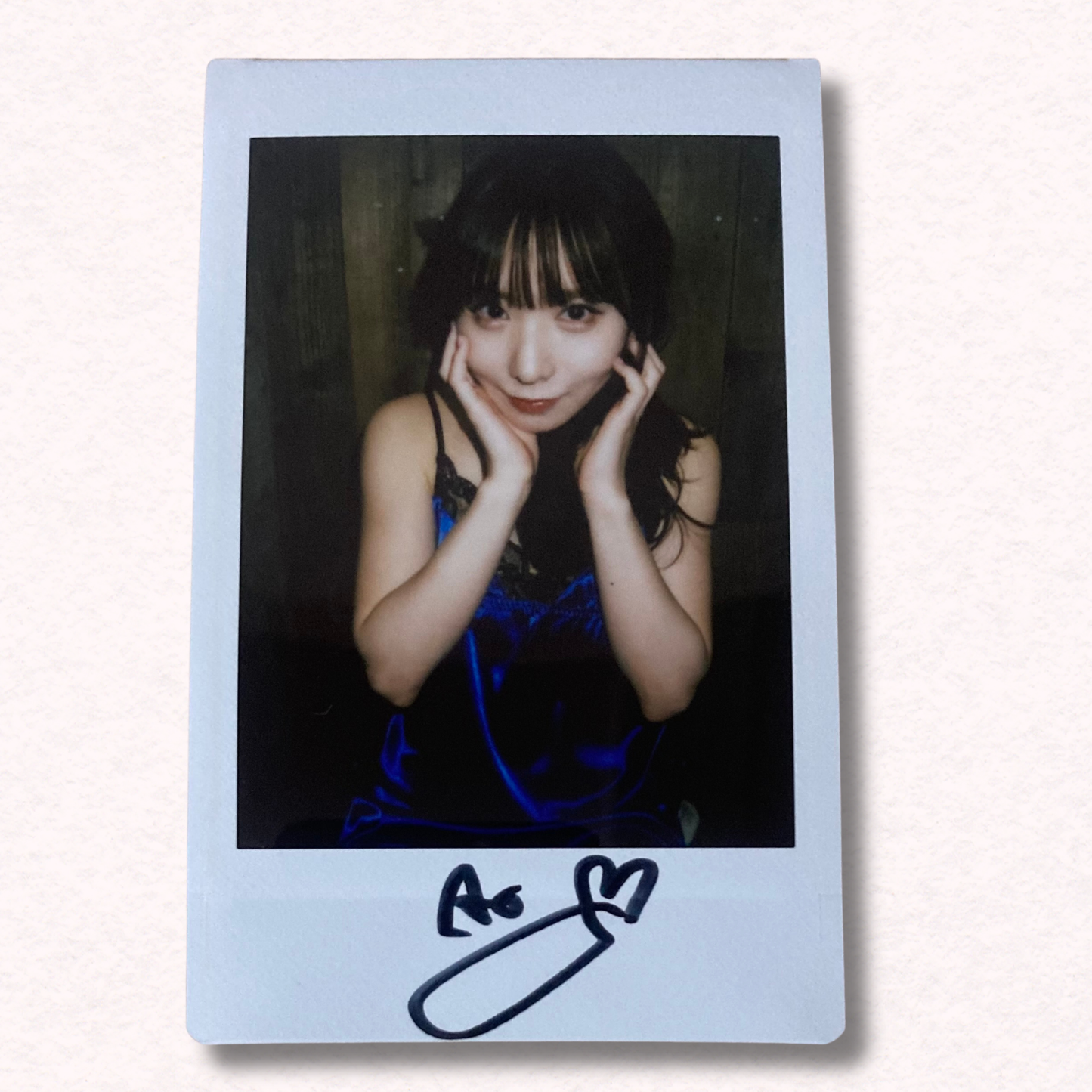 Ao Ebisaki Cheki Instax Polaroid Photo Autographed Signed Authentic Japan