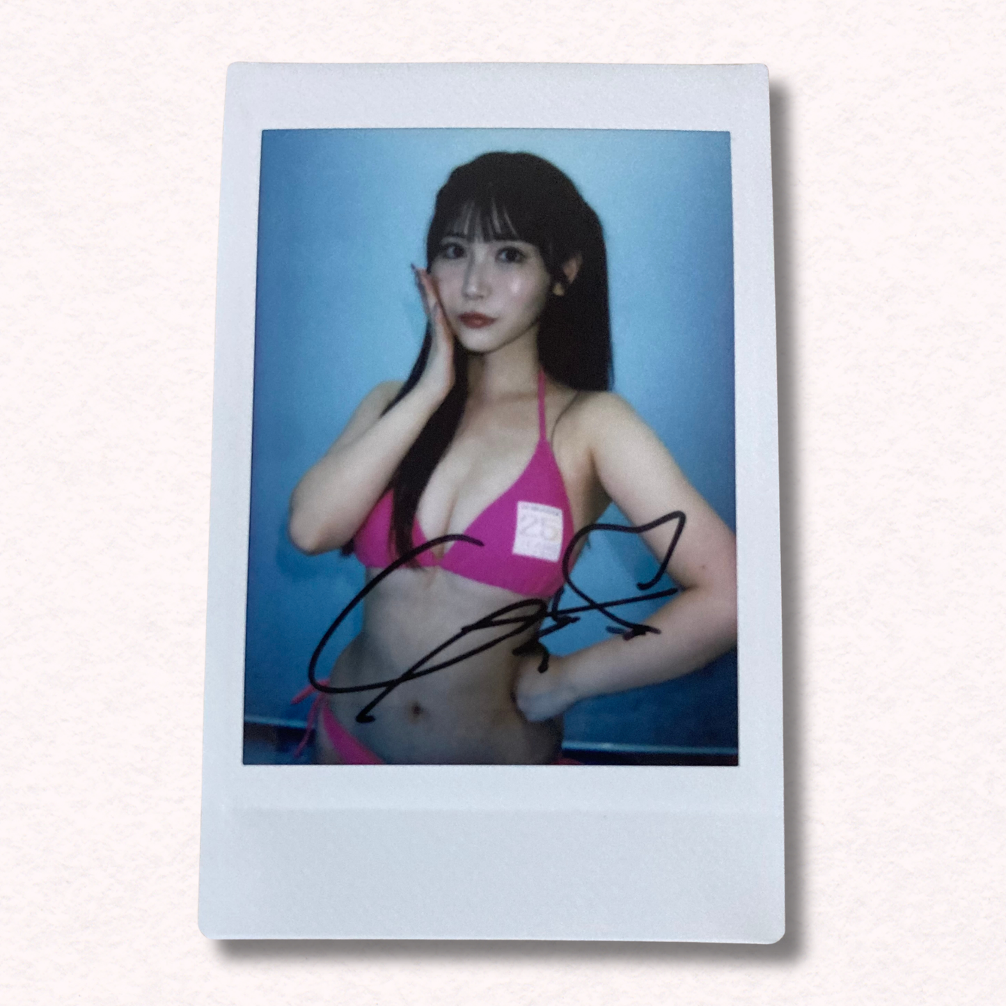 Rikka Ono Cheki Instax Polaroid Photo Autographed Signed Authentic Japan