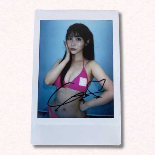 Rikka Ono Cheki Instax Polaroid Photo Autographed Signed Authentic Japan