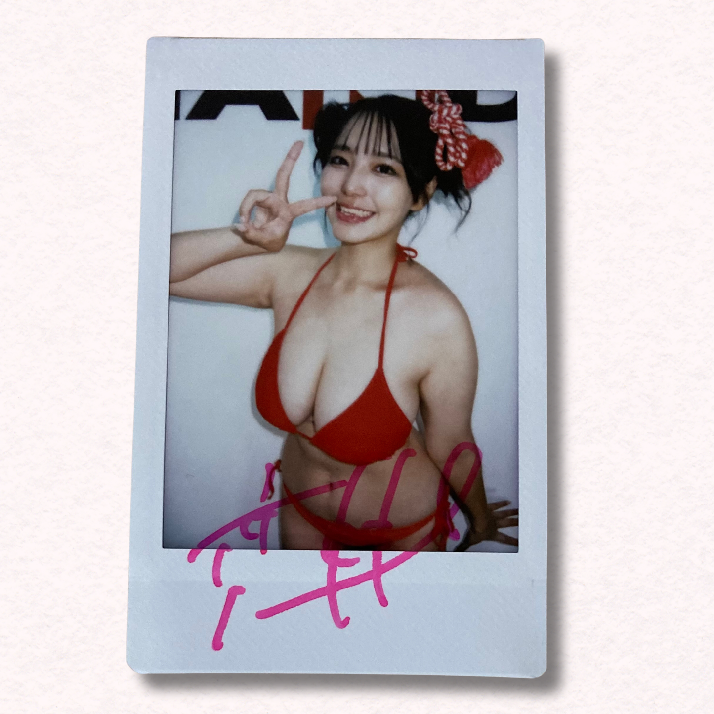 Momona Koibuchi Cheki Instax Polaroid Photo Autographed Signed Authentic Japan