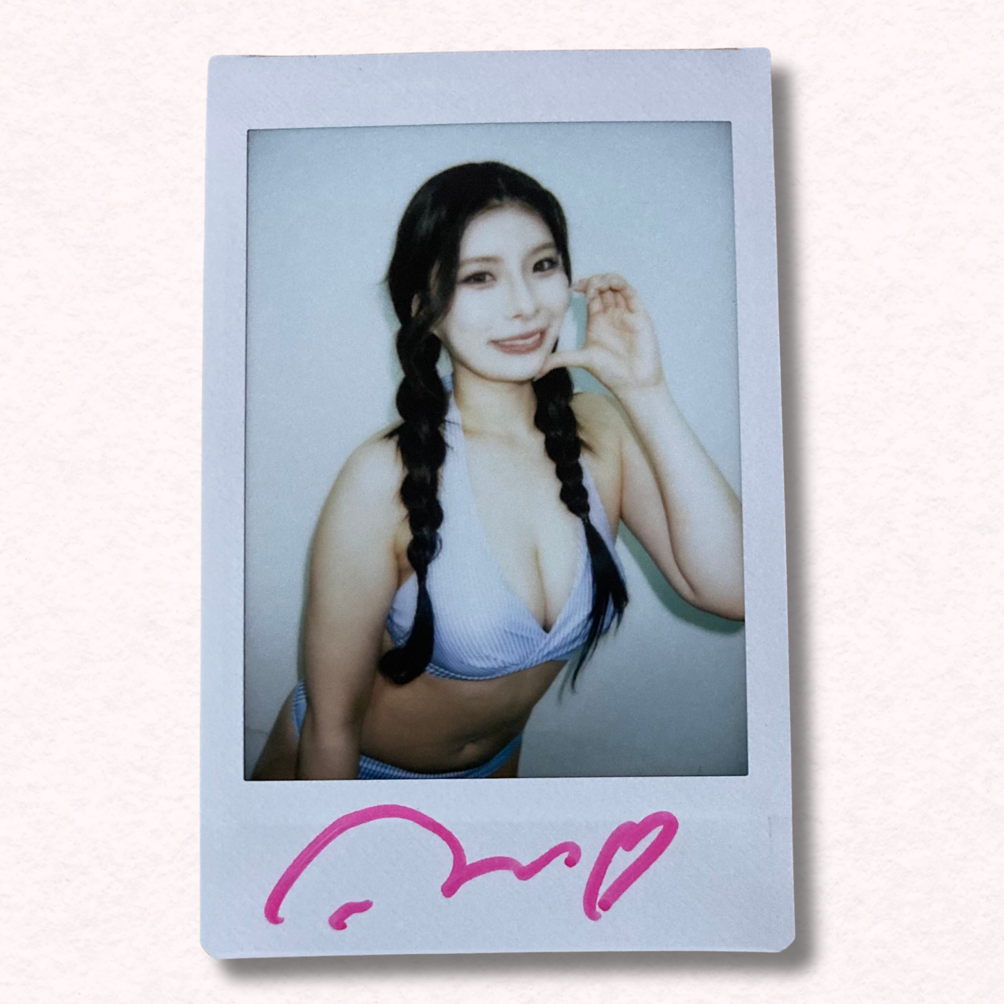 Rei Kamiki Cheki Instax Polaroid Photo Autographed Signed Authentic Japan