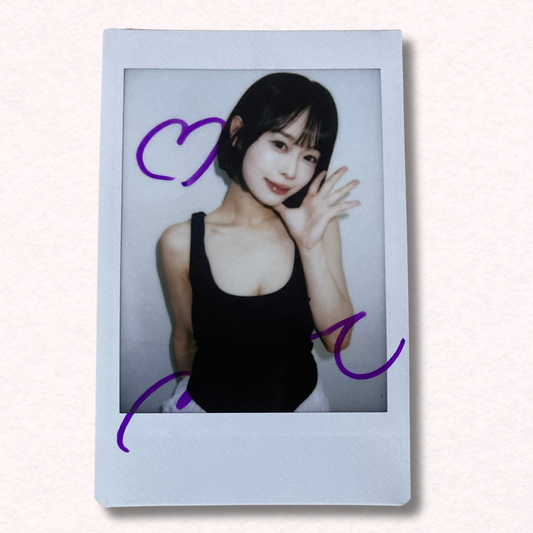 MINAMO Cheki Instax Polaroid Photo Autographed Signed Authentic Japan