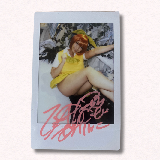 Alice Otsu Cheki Instax Polaroid Photo Autographed Signed Authentic Japan