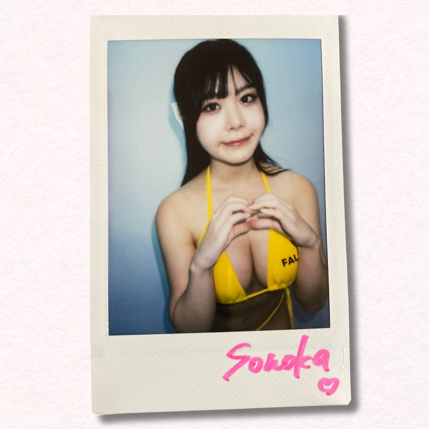 Sonoka Misaki Cheki Instax Polaroid Photo Autographed Signed Authentic Japan