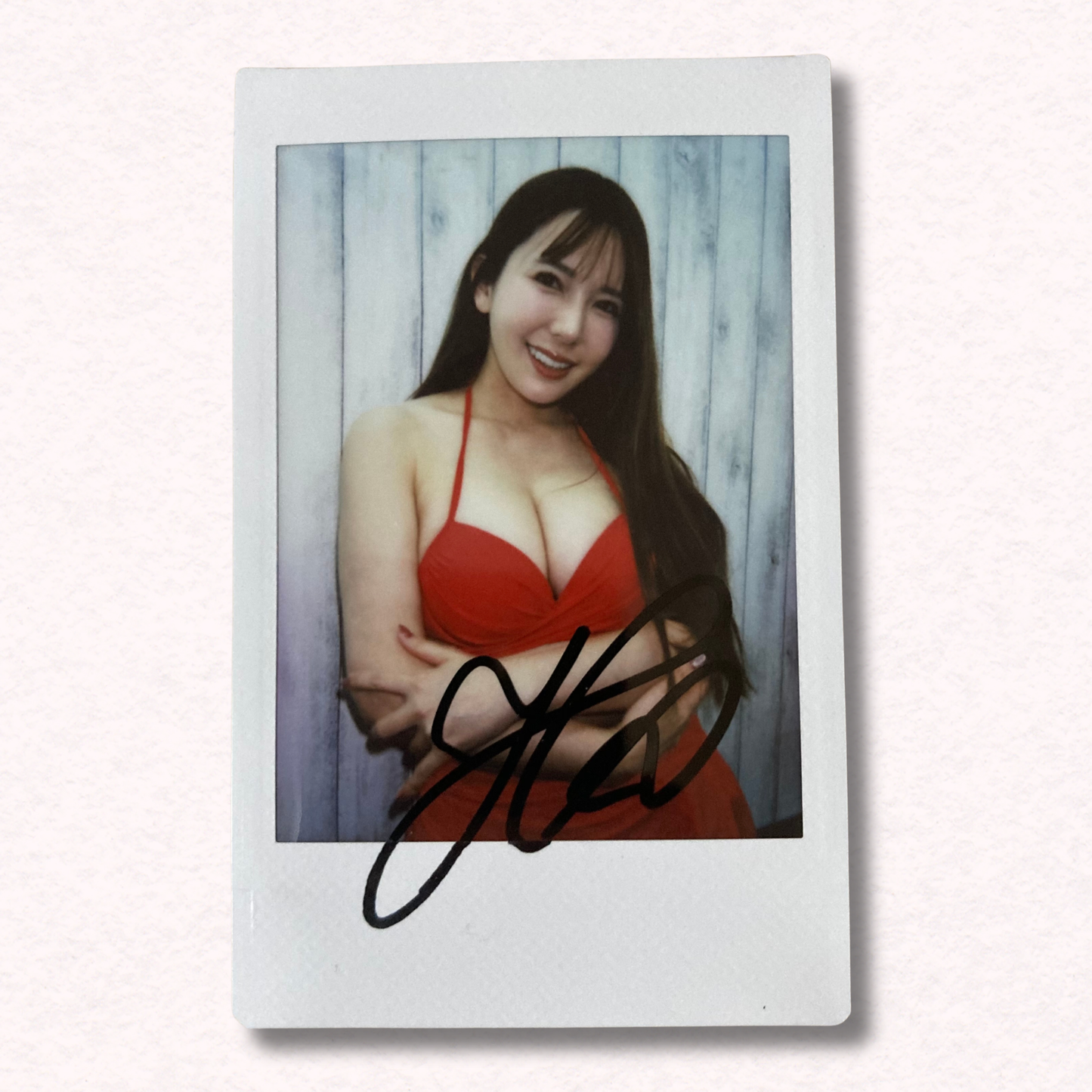 Yui Hatano Cheki Instax Polaroid Photo Autographed Signed Authentic Japan