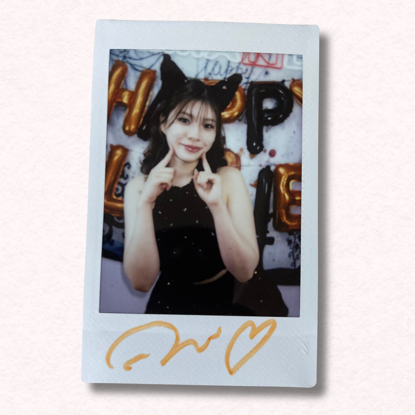 Rei Kamiki Cheki Instax Polaroid Photo Autographed Signed Authentic Japan