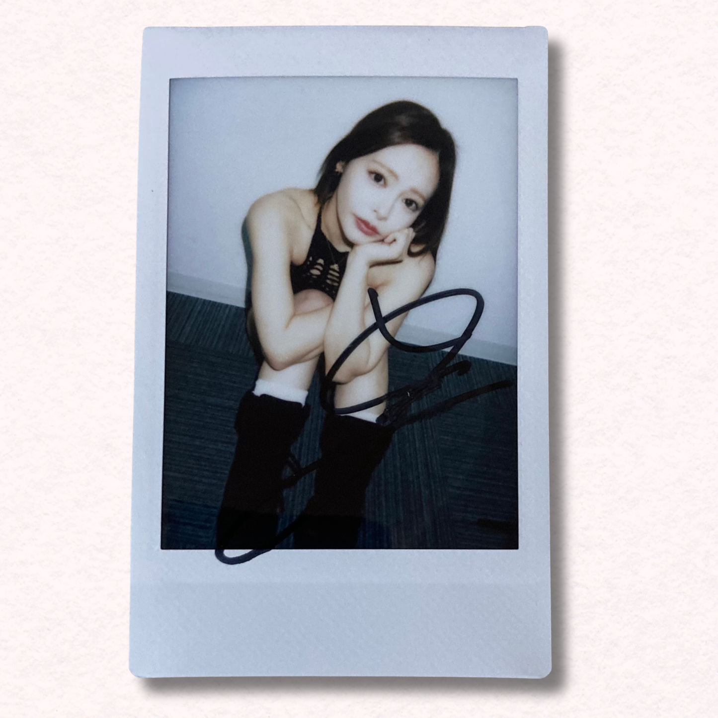 Yuna Ogura Cheki Instax Polaroid Photo Autographed Signed Authentic Japan