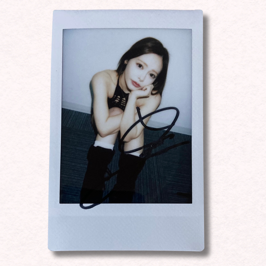 Yuna Ogura Cheki Instax Polaroid Photo Autographed Signed Authentic Japan
