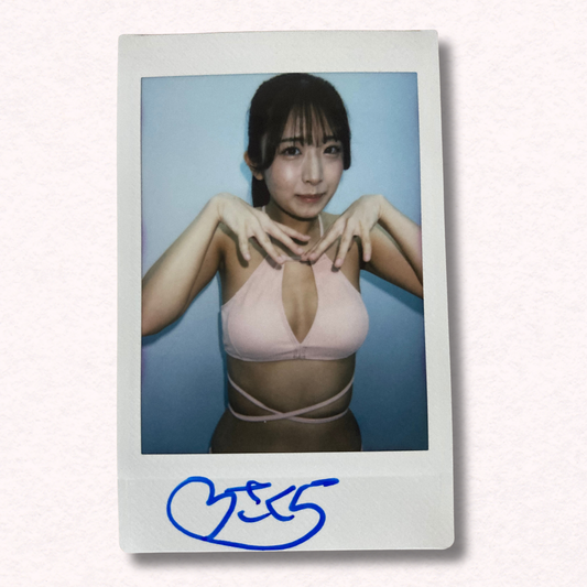 Sakura Kawaguchi Cheki Instax Polaroid Photo Autographed Signed Authentic Japan
