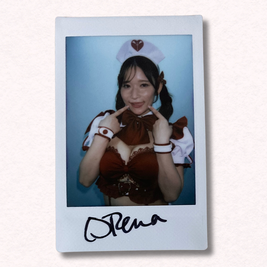 Rena Momozono Cheki Instax Polaroid Photo Autographed Signed Authentic Japan