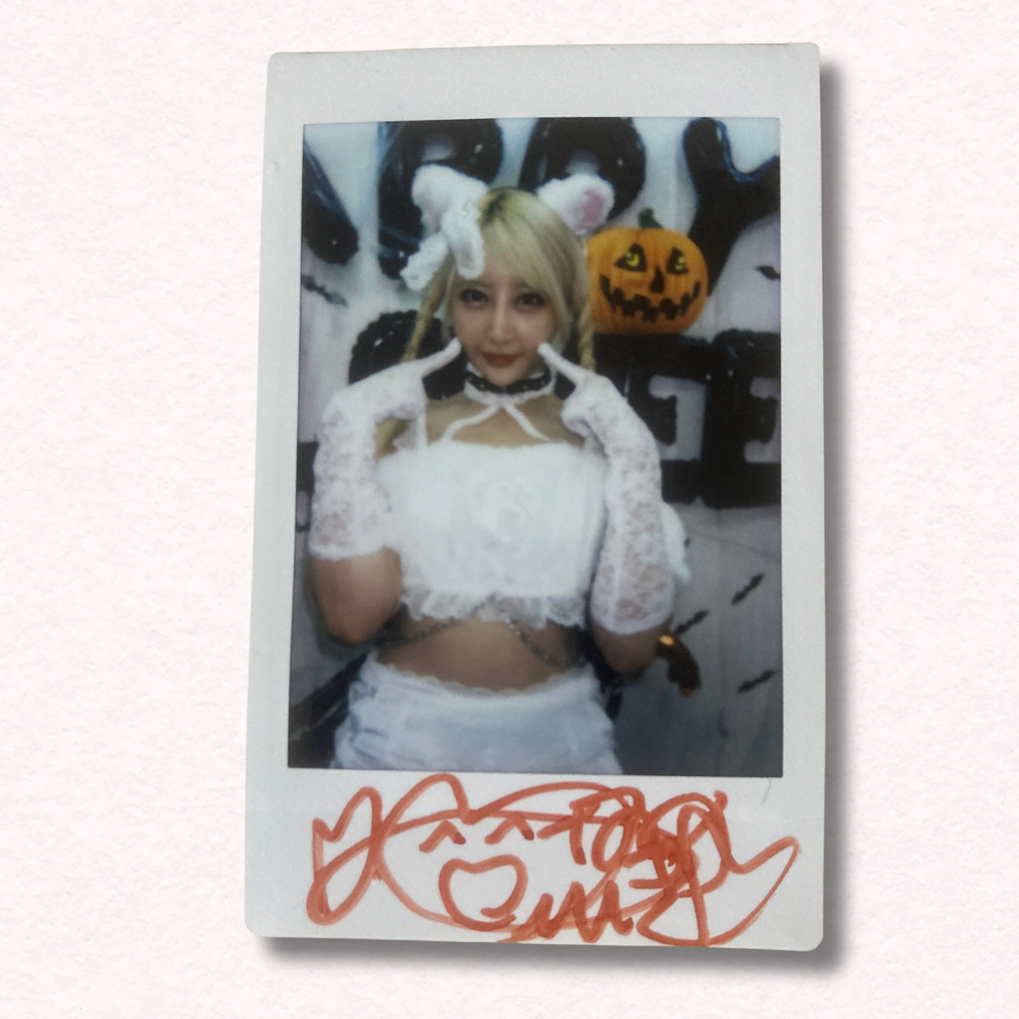Hibiki Natsume Cheki Instax Polaroid Photo Autographed Signed Authentic Japan
