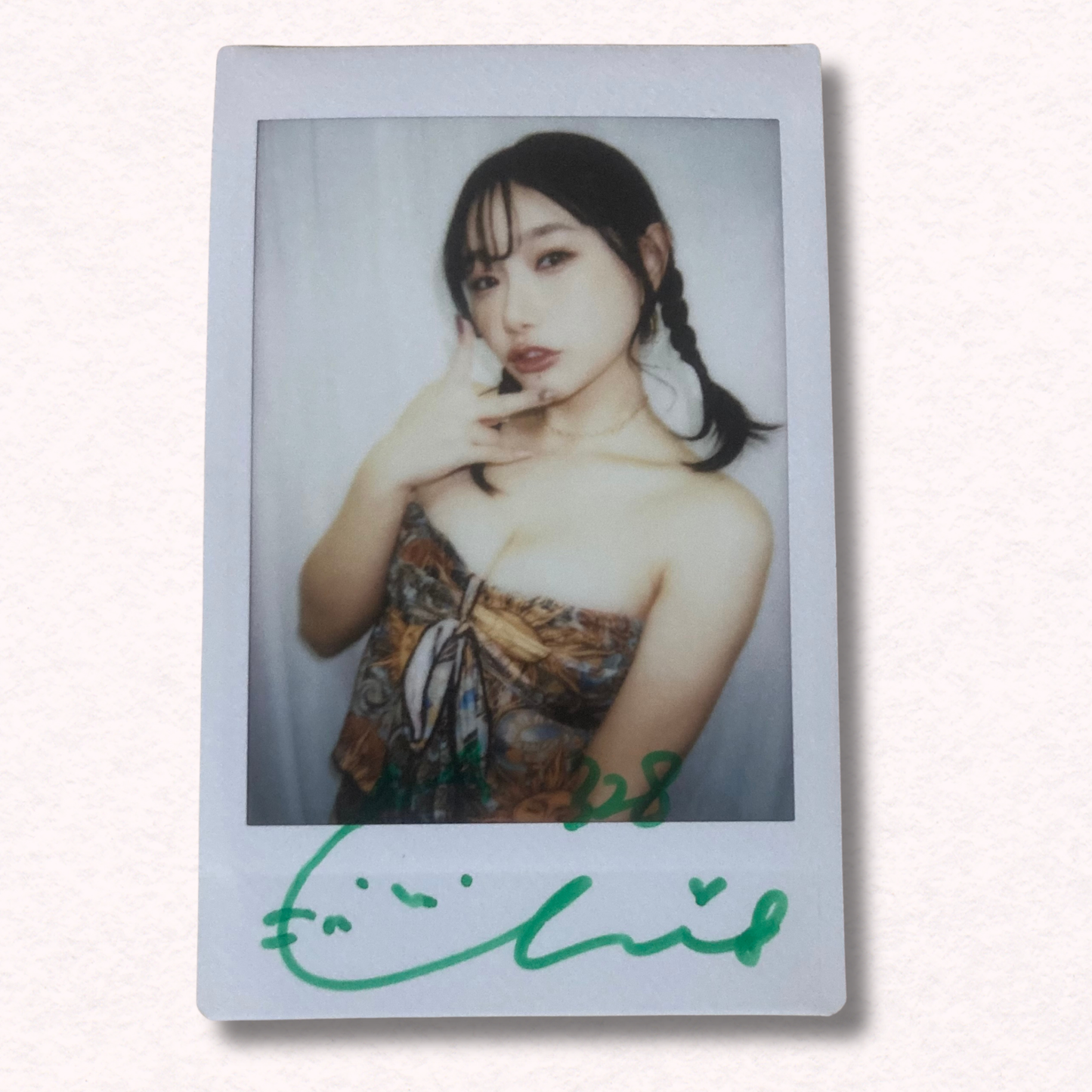 Chiharu Mitsuba Cheki Instax Polaroid Photo Autographed Signed Authentic Japan