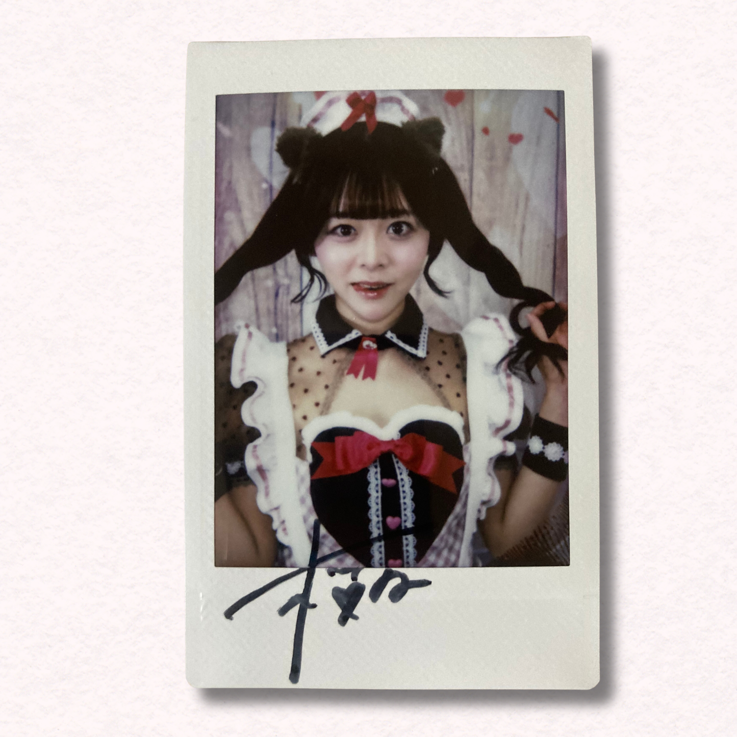 Rino Sakurano Cheki Instax Polaroid Photo Autographed Signed Authentic Japan