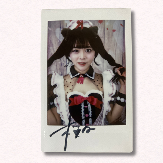 Rino Sakurano Cheki Instax Polaroid Photo Autographed Signed Authentic Japan