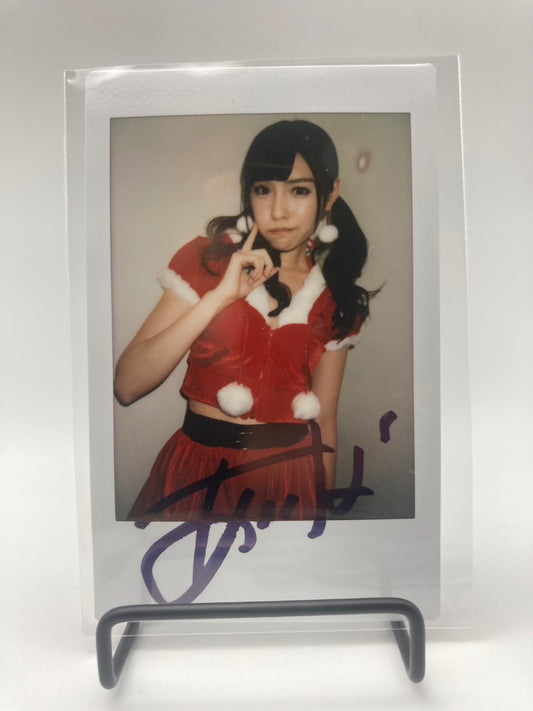 Arina Arata Cheki Instax Polaroid Photo Autographed Signed Authentic Japan
