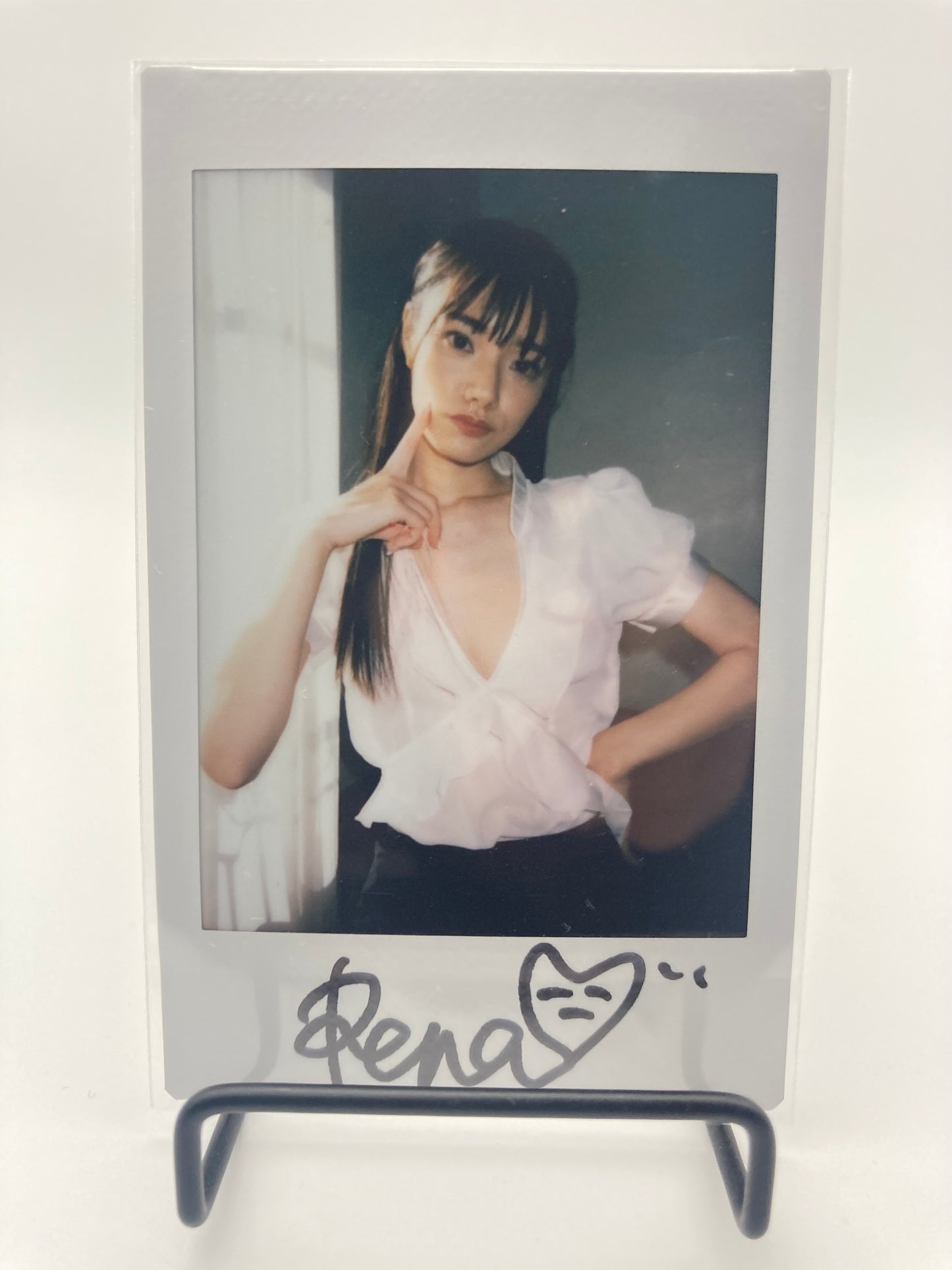 Rena Miyashita Cheki Instax Polaroid Photo Autographed Signed Authentic Japan