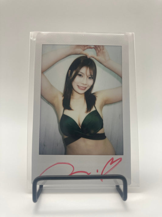 Rei Kamiki Cheki Instax Polaroid Photo Autographed Signed Authentic Japan