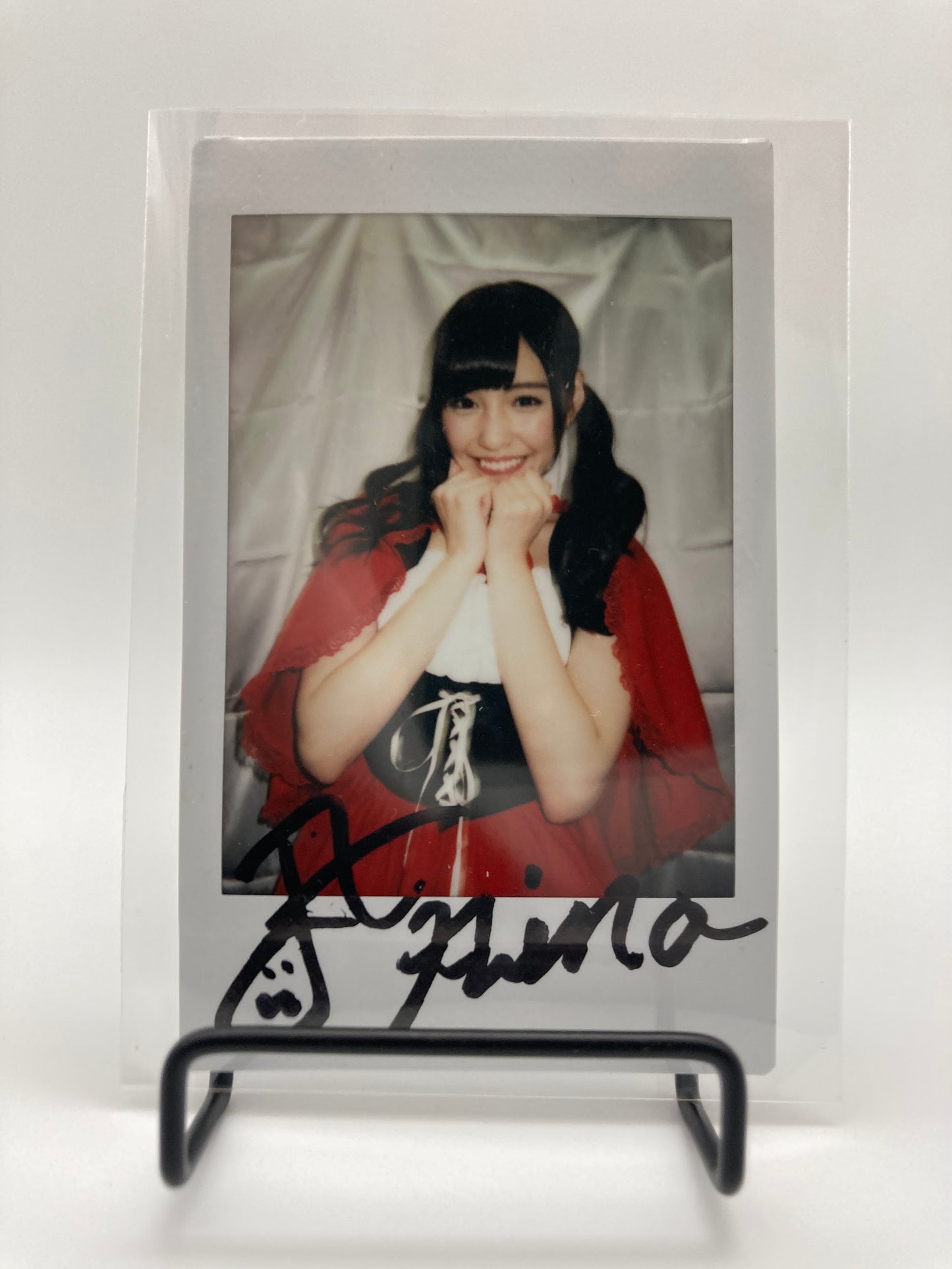 Arina Arata Cheki Instax Polaroid Photo Autographed Signed Authentic Japan