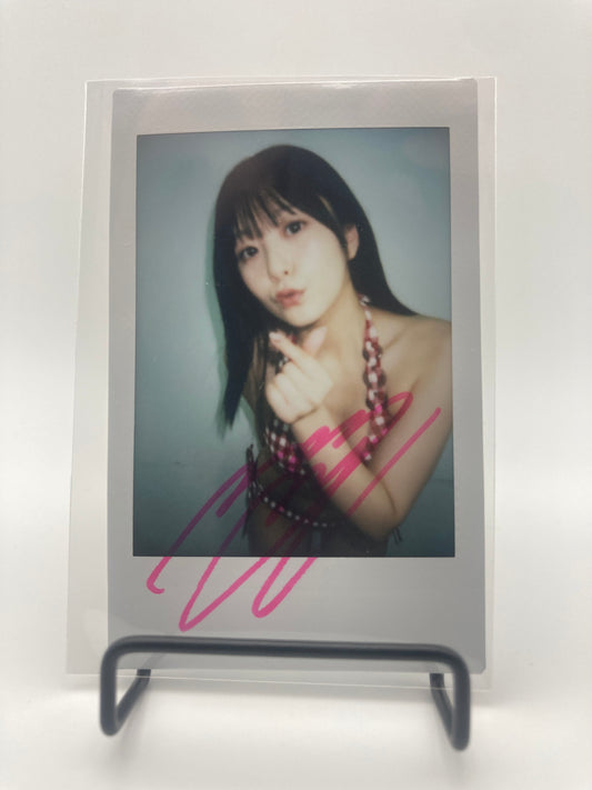 Hikari Aozora Cheki Instax Polaroid Photo Autographed Signed Authentic Japan