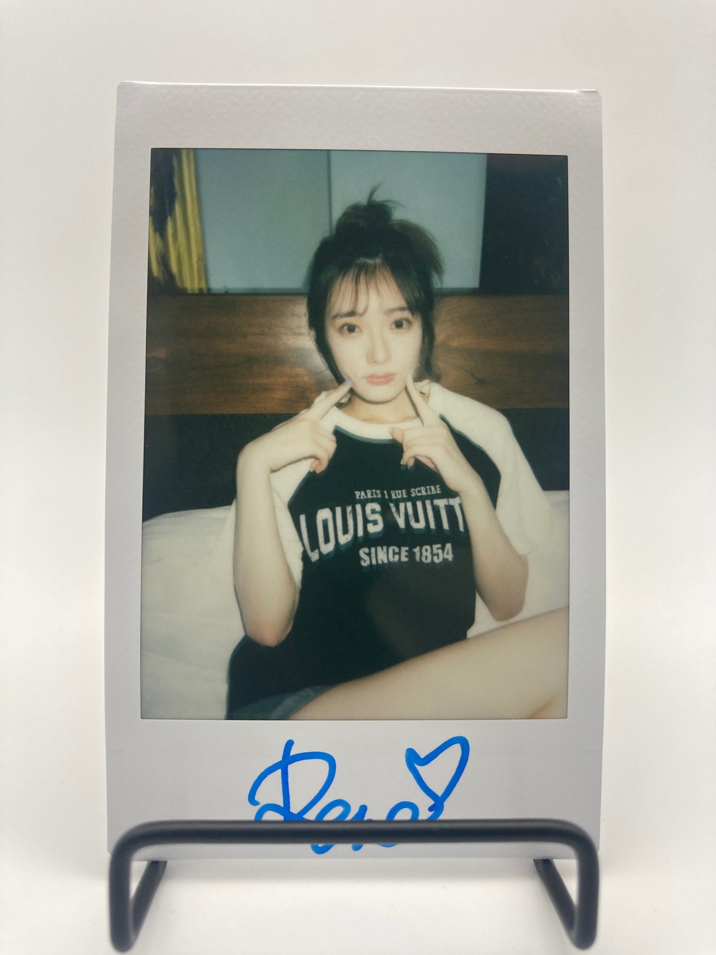 Rena Miyashita Cheki Instax Polaroid Photo Autographed Signed Authentic Japan