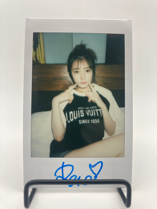 Rena Miyashita Cheki Instax Polaroid Photo Autographed Signed Authentic Japan