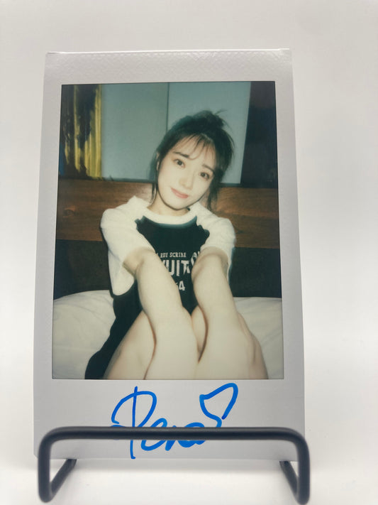 Rena Miyashita Cheki Instax Polaroid Photo Autographed Signed Authentic Japan