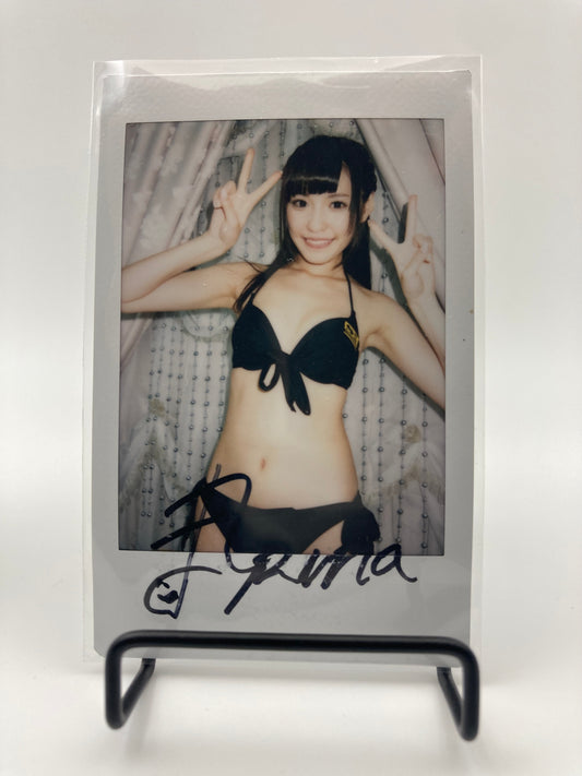Arina Arata Cheki Instax Polaroid Photo Autographed Signed Authentic Japan
