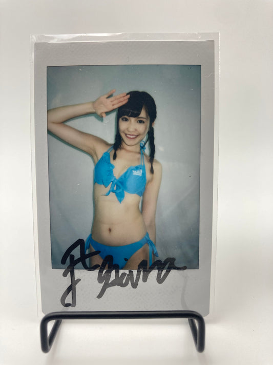 Arina Arata Cheki Instax Polaroid Photo Autographed Signed Authentic Japan